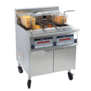 Casselin Elektrische Friteuse mit Filterung 2 x 22 Liter 17+17kW