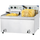 Casselin Fritteuse Profi 2 x 10L mit Ablasshahn