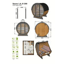 Fjordholz Fass-Sauna Modell Leo Premium