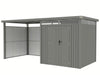 StarLine Metall Gerätehaus Modell Style 4,45 m² Spar-Set 2 Alu Grau