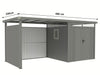 StarLine Metall Gerätehaus Modell Style 4,45 m² Spar-Set 2 Alu Grau