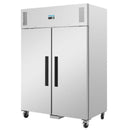 Polar Serie G zweitüriger Kühlschrank Edelstahl 1200L