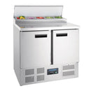 Polar Serie G Pizzakühltisch Saladette 2-türig 254L