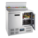 Polar Serie G Pizzakühltisch Saladette 2-türig 254L