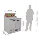 Polar Serie G Pizzakühltisch Saladette 2-türig 254L