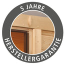 Karibu Gartensauna "Saunahaus Skrollan 1 mit Vorraum" 4 Personen Natur ohne Ofen