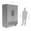 Polar Serie G Slimline Gefrierschrank Edelstahl 960L