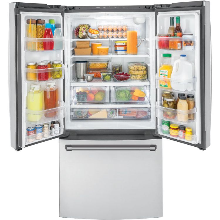 General Electric IO Mabe French Door Kühlschrank IWO19JSPF 8WM-DWM, 85 cm, 527 Liter, Matt weiß Freistehend