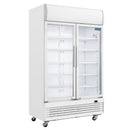 Polar Serie G Zweitürige Displaykühlung mit Leuchtkasten 950L Schwingtüren