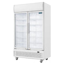 Polar Serie G Zweitürige Displaykühlung mit Leuchtkasten 950L Schwingtüren