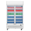 Polar Serie G Zweitürige Displaykühlung mit Leuchtkasten 950L Schwingtüren