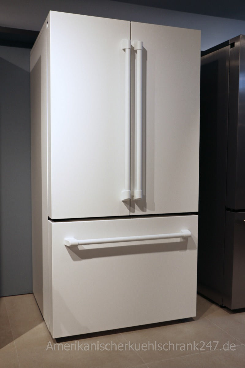 General Electric IO Mabe French Door Kühlschrank IWO19JSPF 8WM, 85 cm, 527 Liter, Matt weiß Freistehend