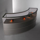 Form Department SMART.C6 – Gebogene Thekenvitrine mit Alufarben, 2-teilig