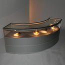 Form Department SMART.C6 – Gebogene Thekenvitrine mit Alufarben, 2-teilig