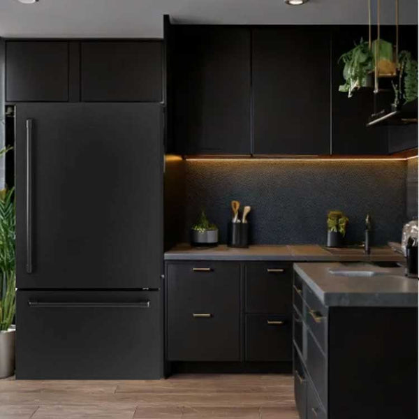 General Electric IO Mabe Big Door Kühlschrank ICO19JSPF 3BM-CBM, 84 cm, 527 Liter, Mattschwarz Einbau