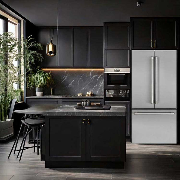 General Electric IO Mabe French Door Kühlschrank IWO19JSPF 80, 85 cm, 527 Liter Edelstahl Freistehend