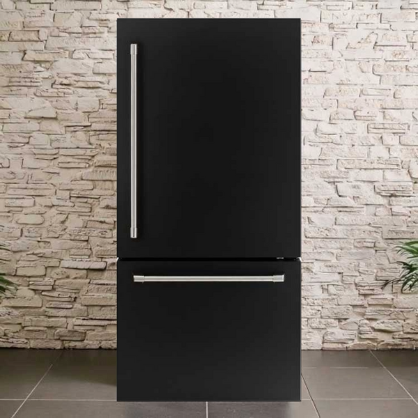 General Electric IO Mabe Big Door Kühlschrank ICO19JSPF 8BM, 85 cm, 527 Liter, Mattschwarz Freistehend