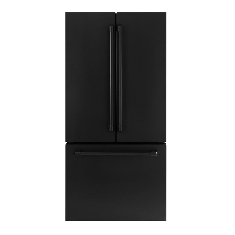 General Electric IO Mabe French Door Kühlschrank IWO19JSPF 3BM-CBM, 84 cm, 527 Liter, Mattschwarz Einbau