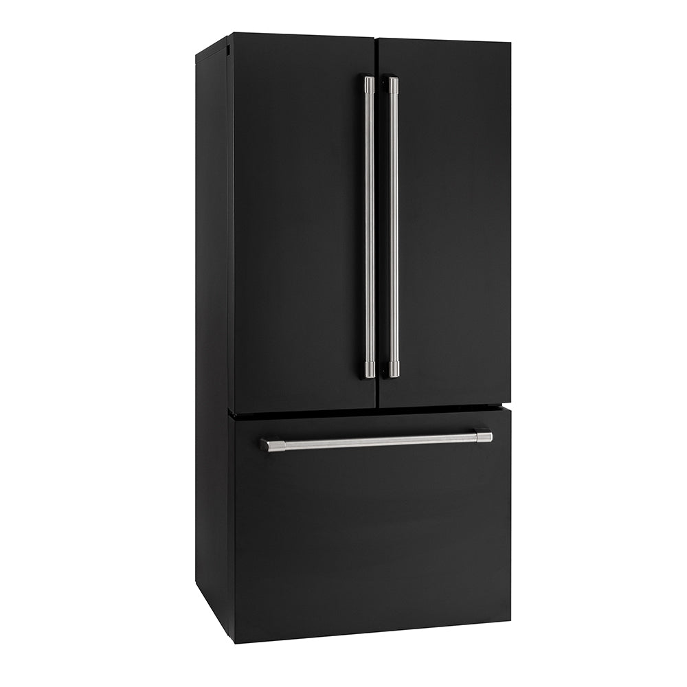General Electric IO Mabe French Door Kühlschrank IWO19JSPF 8BM, 85 cm, 527 Liter, Mattschwarz Freistehend