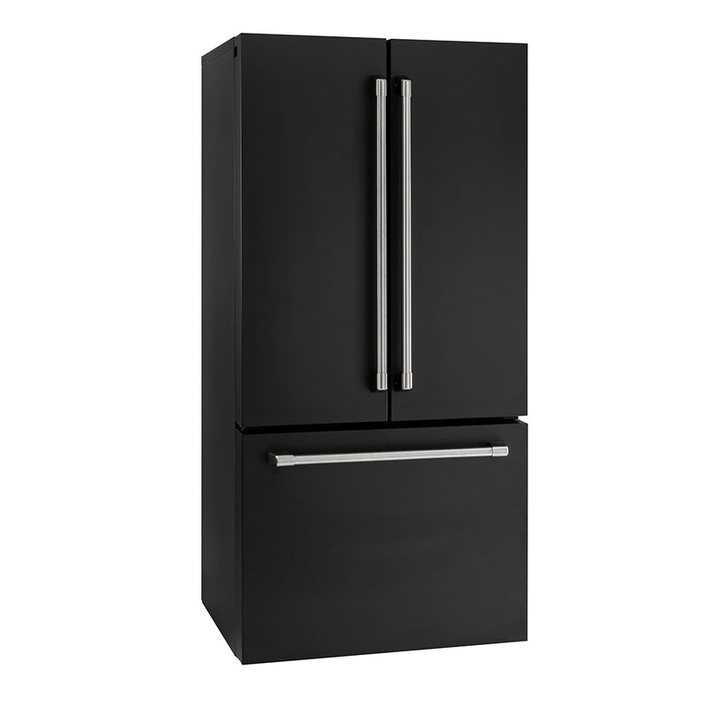 General Electric IO Mabe French Door Kühlschrank IWO19JSPF 8BM, 85 cm, 527 Liter, Mattschwarz Freistehend