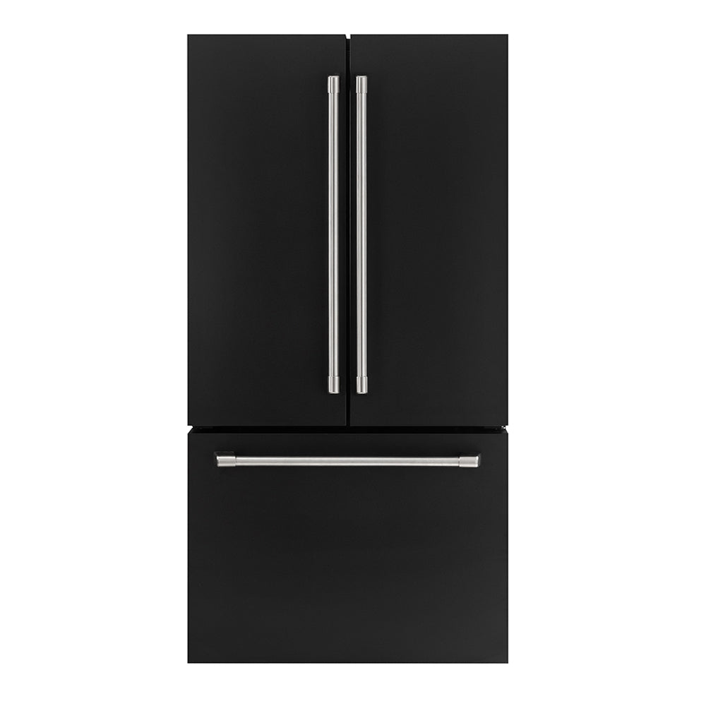 General Electric IO Mabe French Door Kühlschrank INO27JSPF 3BM, 91 cm, 765 Liter, Mattschwarz Einbau