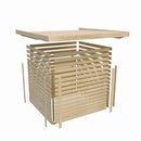 Karibu Gartensauna "Saunahaus Cuben mit Vorraum" 5 Personen Natur ohne Ofen