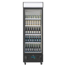 Polar Serie G Standkühlschrank mit Display 368Ltr Schwarz