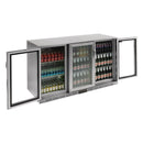 Polar Serie G Edelstahl Barkühlschrank mit 3 Klapptüren 330L
