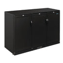 Polar Serie G 900 mm Barkühler mit Drei Türen 330L Schwarz