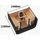 Fjordholz Fass-Sauna Modell Cubus-3 Black Edition