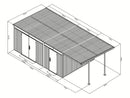 StarLine 2-Raum Metall Gerätehaus Skylight Duo Plus 18,10 m²