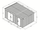 StarLine 2-Raum Metall Gerätehaus Skylight Duo 12,96 m²