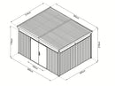 StarLine Metall Gerätehaus Modell Solidum 11,4 m²