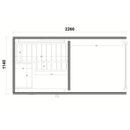 Fjordholz Mini Saunahaus Modell Nick mit Dusche