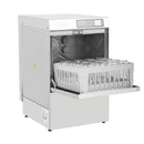 Buffalo Digital Untertisch-Gläser-Spülmaschine mit Ablaufpumpe, 400mm Korb, 3,3kW