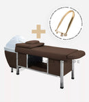 Amitec Premium Headspa-Liege Braun + StreamLux™ – 80 cm Arbeitshöhe