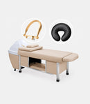 Amitec Premium Headspa-Liege Beige + StreamLux™ – 80 cm Arbeitshöhe