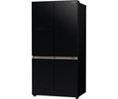Hitachi French Door Kühlschrank R-WB640VRU0-GBK , 4Türen, 90 cm, 640 Liter, Schwarz Glas