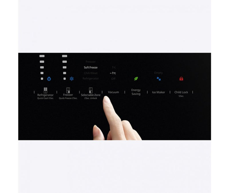 Hitachi French Door Kühlschrank R-WB640VRU0-GBK , 4Türen, 90 cm, 640 Liter, Schwarz Glas