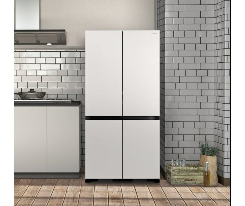 Hitachi French Door Kühlschrank R-WB640VRU0X-MGW , 4Türen, 90 cm, 640 Liter, Matt Weiß
