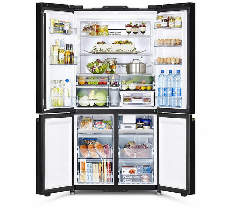 Hitachi French Door Kühlschrank R-WB640VRU0X-MGW , 4Türen, 90 cm, 640 Liter, Matt Weiß
