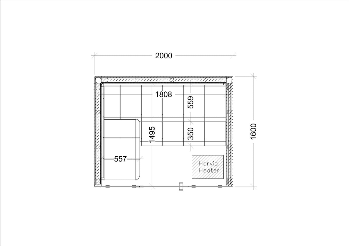 Harvia Innensauna Ventura für 4–5 Personen