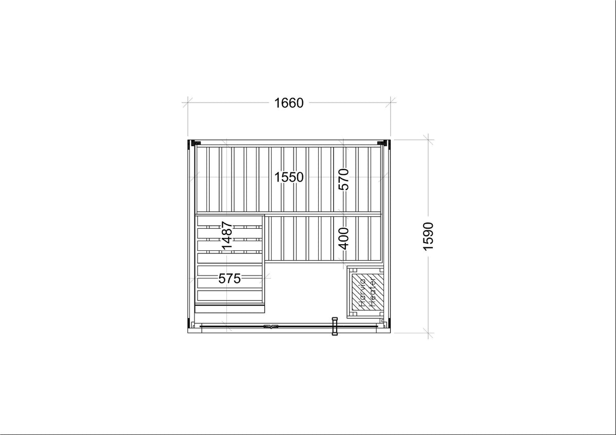 Harvia Innensauna Domo für 3–5 Personen