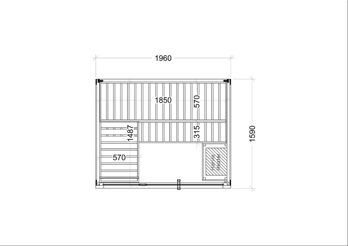 Harvia Innensauna Domo für 3–5 Personen