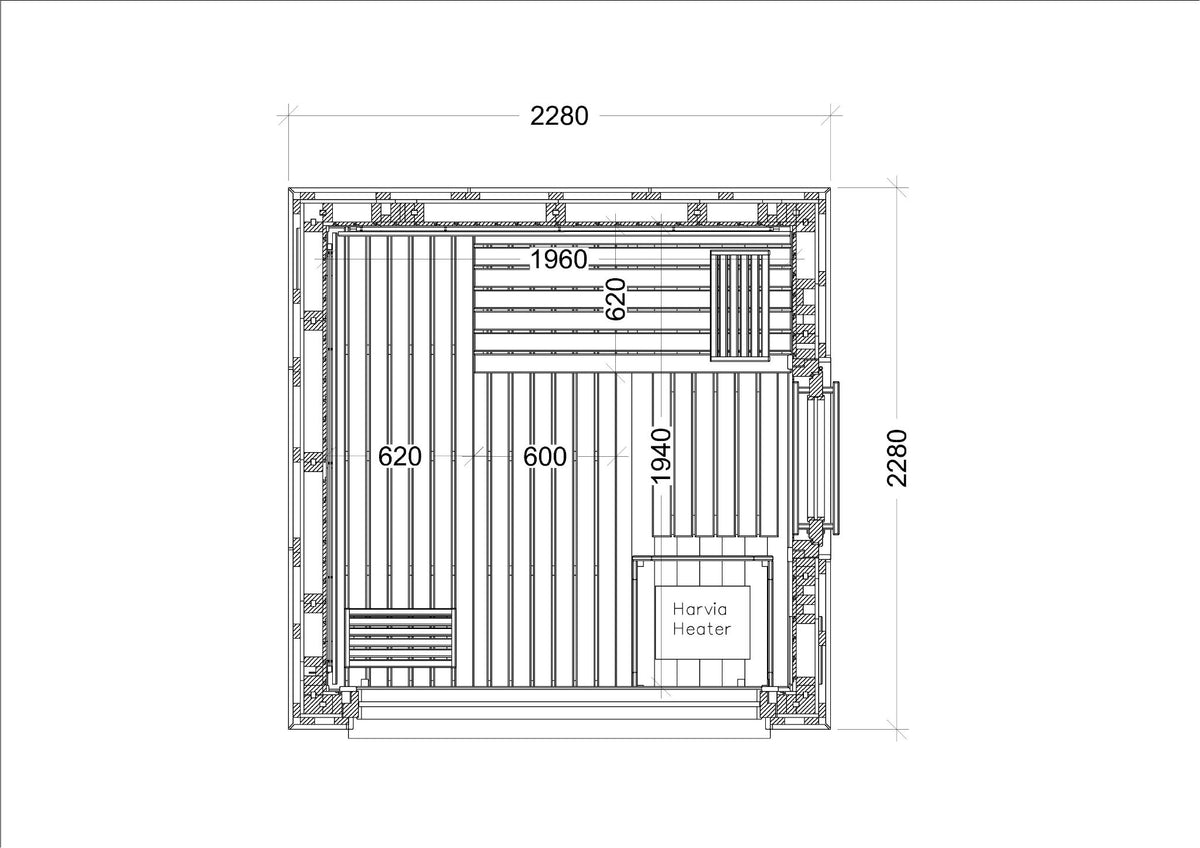 Harvia Gartensauna Alpina für 5 Personen