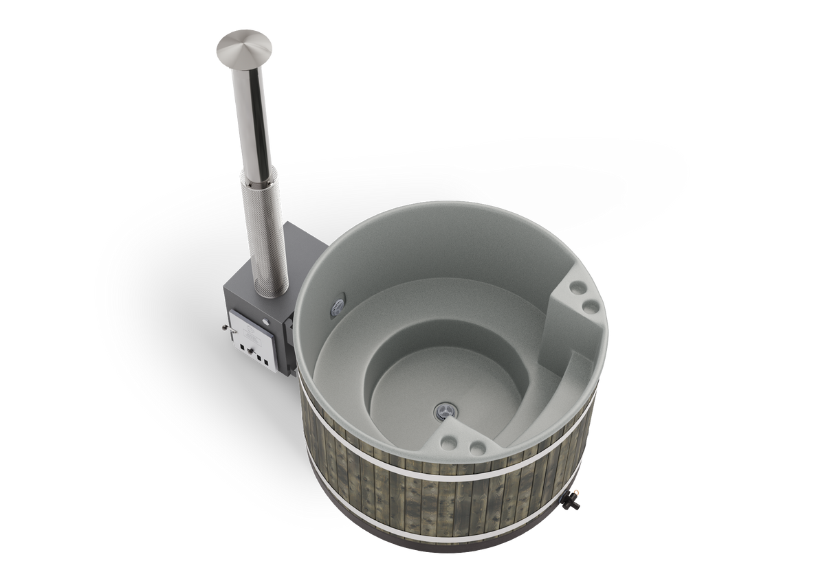 Harvia Hot Tub Family M MACU ST CoalBlack, LightGray für 3–5 Personen