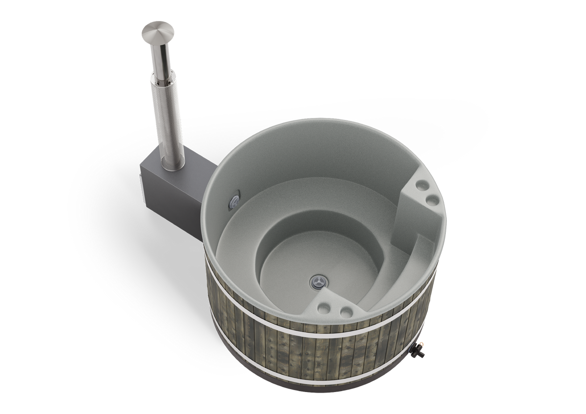Harvia Hot Tub Family M CULT-si ST CoalBlack, LightGray für 3–5 Personen