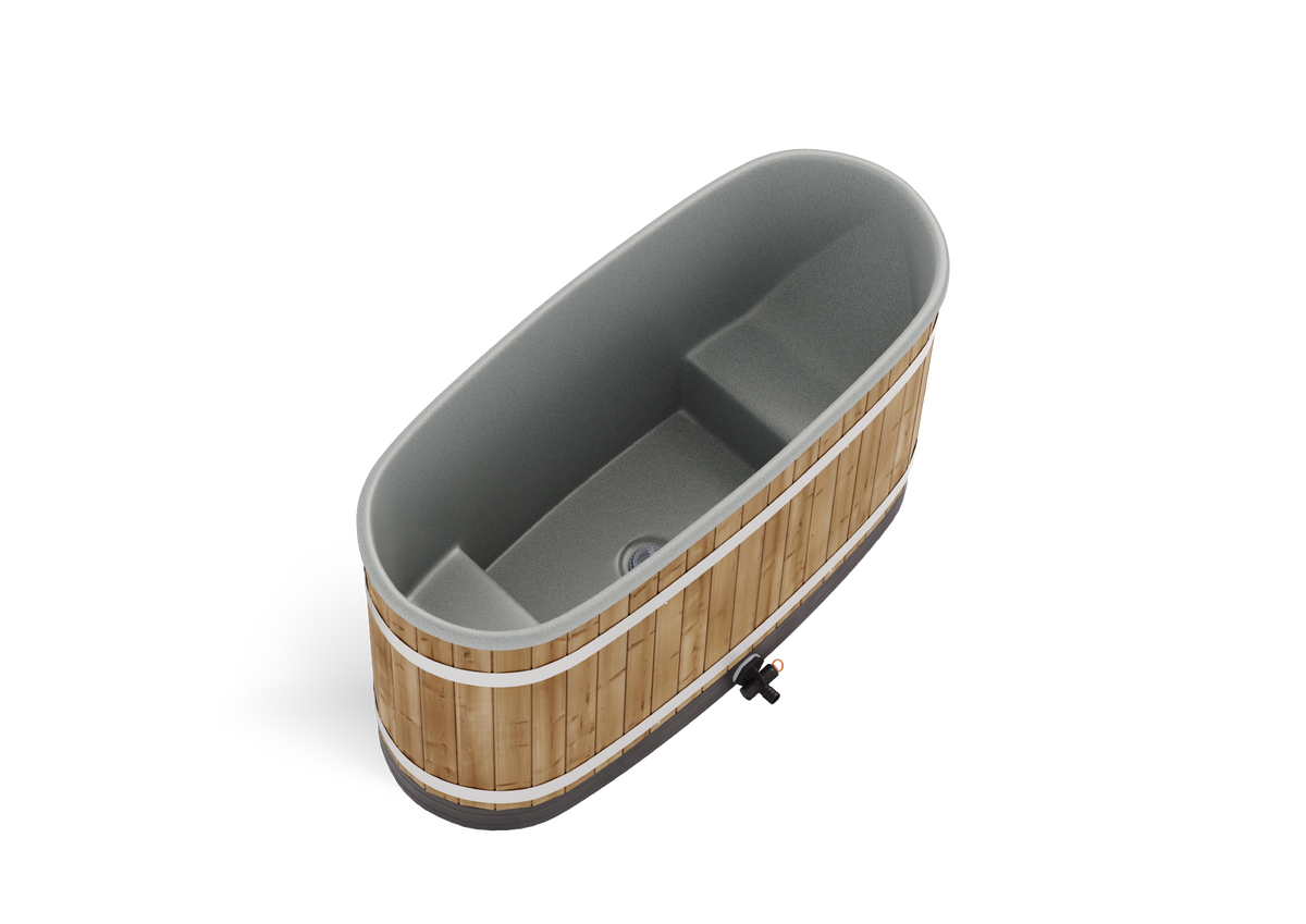 Harvia Tauchbecken Tiny Dippy S Thermowood, LightGray für 1–2 Personen