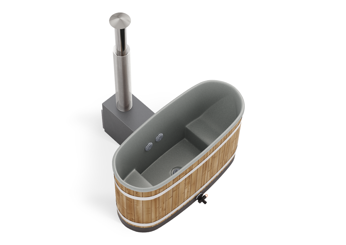 Harvia Hot Tub Tiny S CULT Thermowood, LightGray für 1–2 Personen