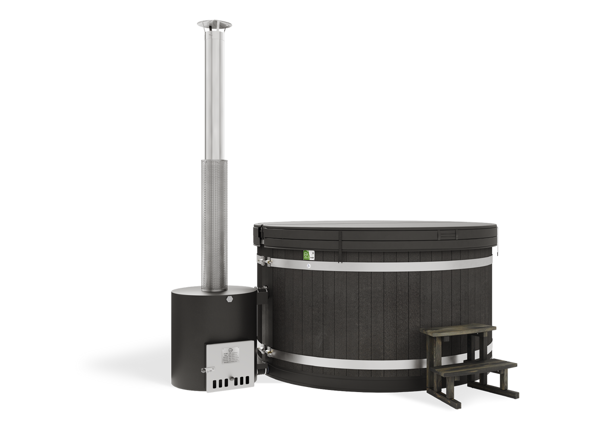 Harvia Hot Tub Family L TUBE EP NightBlack, LightGray für 6–8 Personen